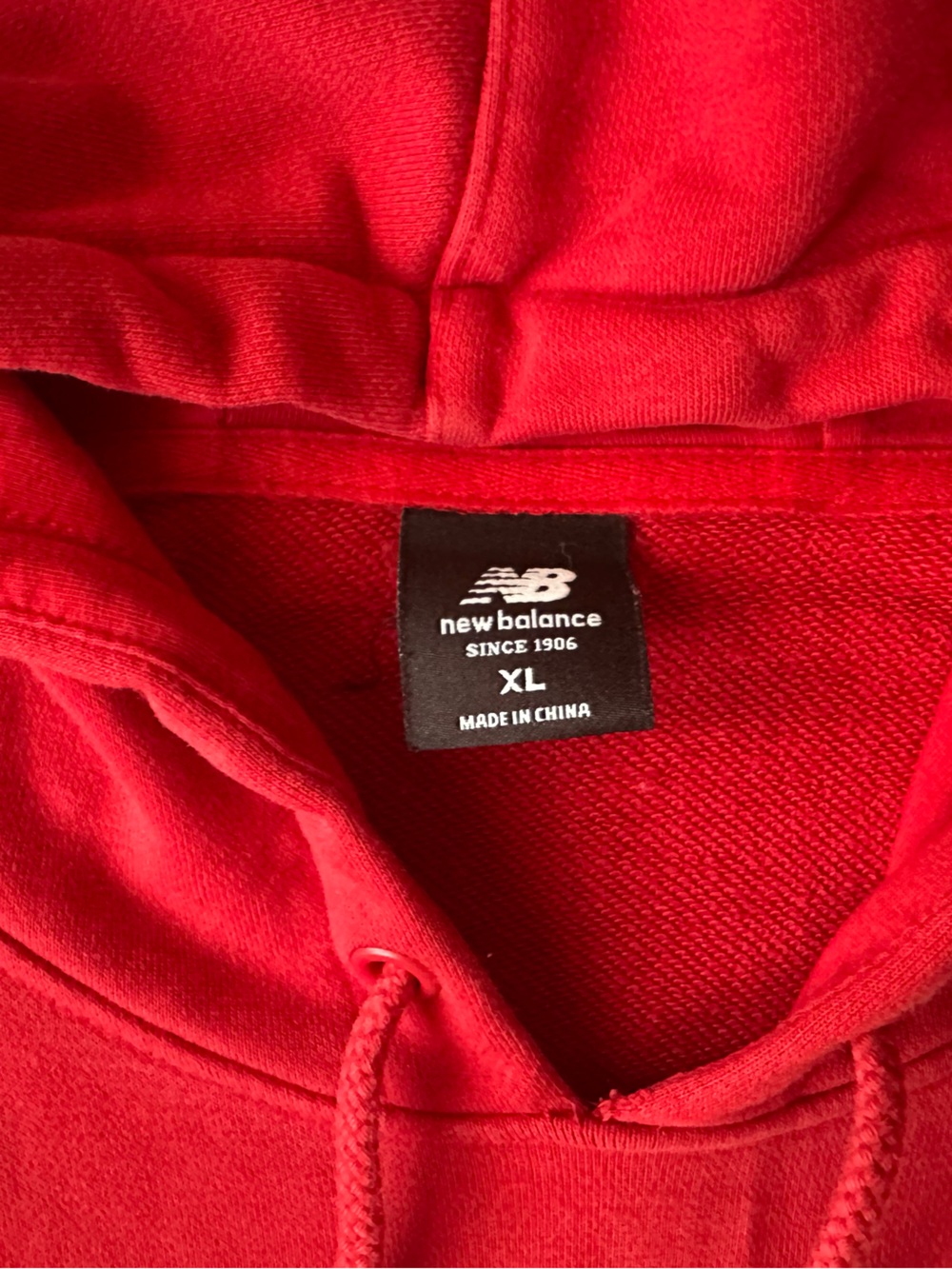New Balance Red Crewneck Logo Hoodie - Picture 2 of 2